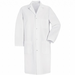 White Knee Length Lab Coat